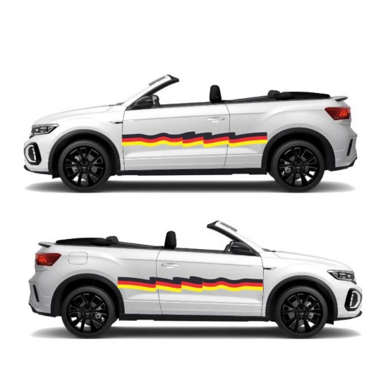 Germany Flag Caravan Stickers Set - Star Sam
