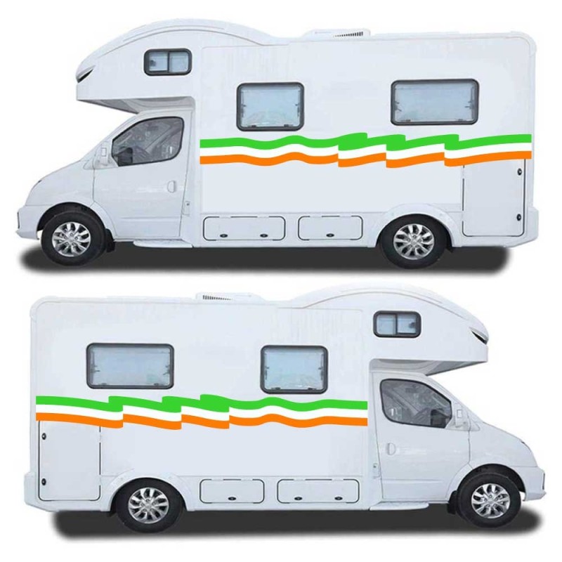 Ireland Flag Caravan Sticker Set - Star Sam