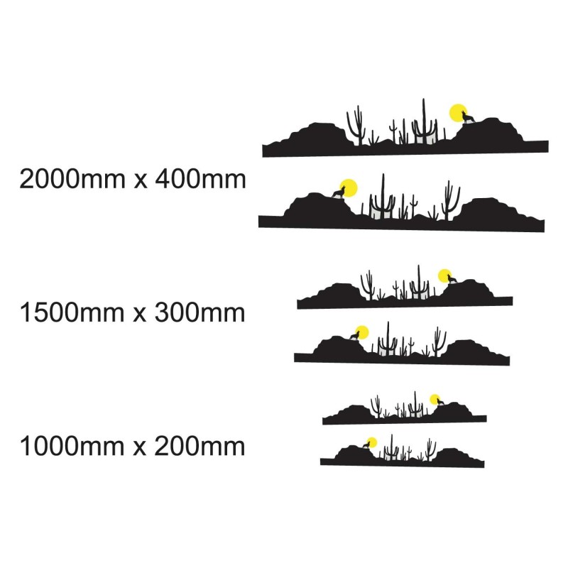 Set Di Adesivi Caravan Wild West Silhouette Mod.2 -  Star Sam