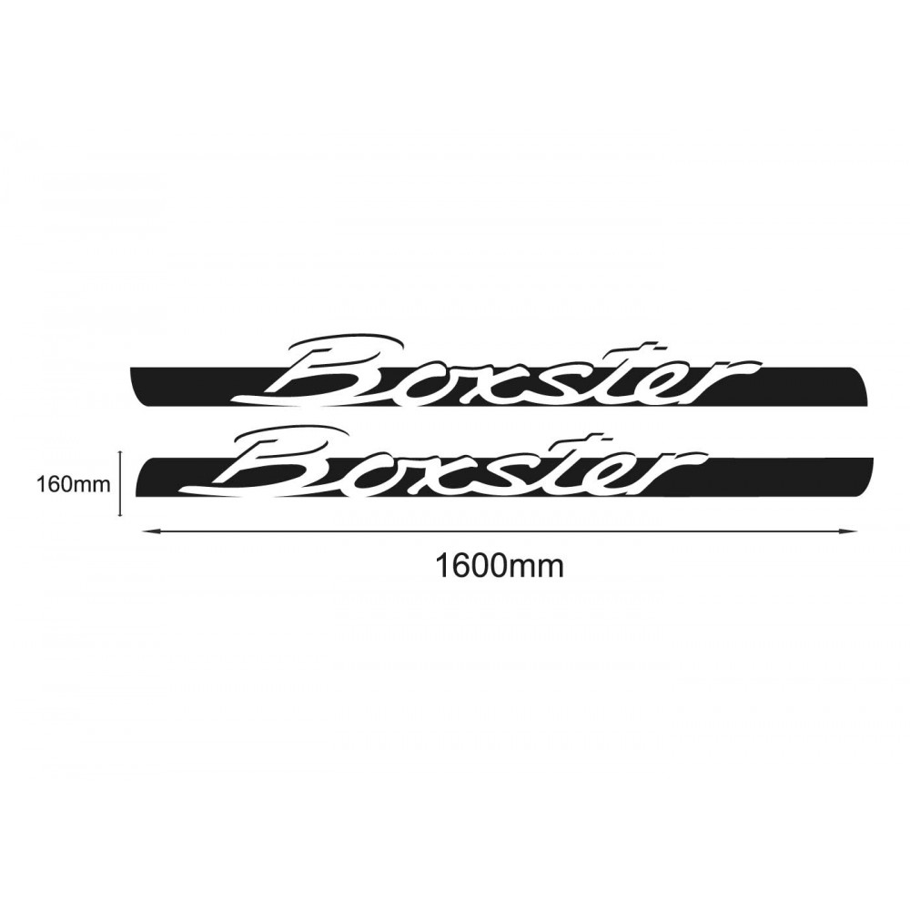 Conjunto De Autocolantes Porsche Boxster Sidestripe - Star Sam