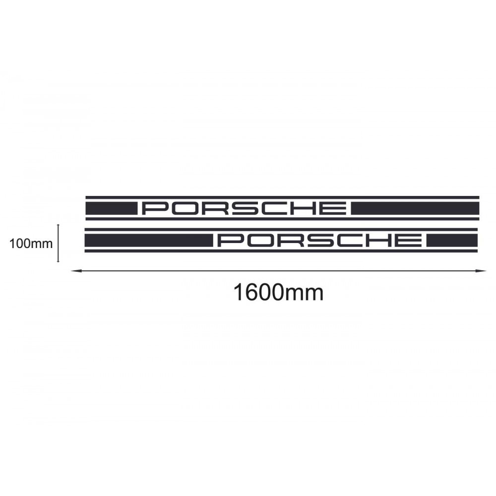 Porsche Sidestripe Sticker Set - Star Sam