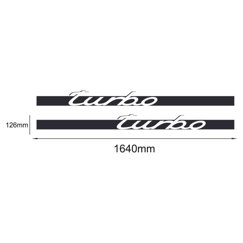 Porsche Turbo Sidestripe Sticker Set - Star Sam