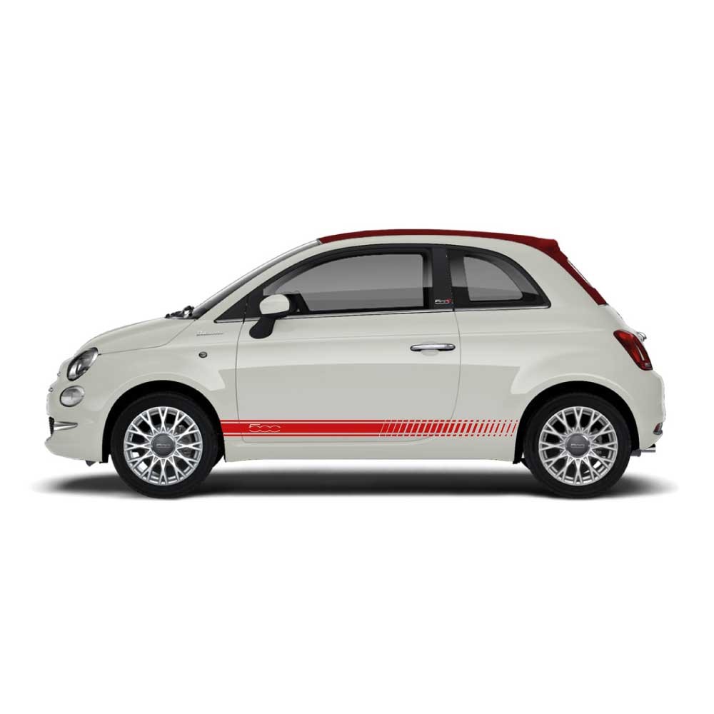 Auto-Seitenaufkleber-Aufkleber-Set Für Fiat 500 Mod.2 - Star Sam