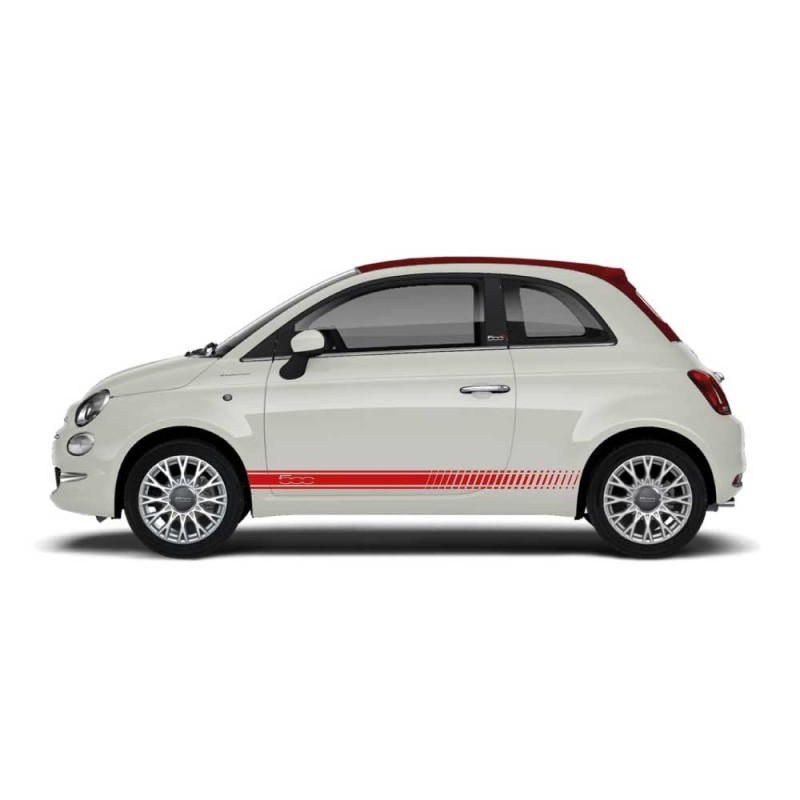 Fiat 500 Sidestripe Sticker Set Mod.2 - Star Sam