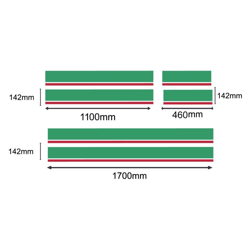 Mini Side Stripe, Bonnet And Boot Sticker Set Mod.4 - Star Sam