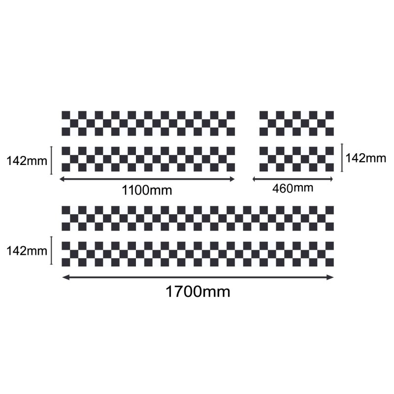 Aufkleberset Mini Seiten Motorhauben Kofferraumaufkleber M5 - Star Sam