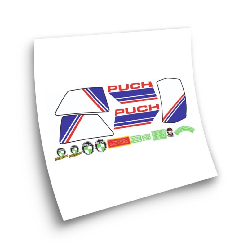 Puch Condor MD 85 Motorbike Stickers Sticker Set Red - Star Sam