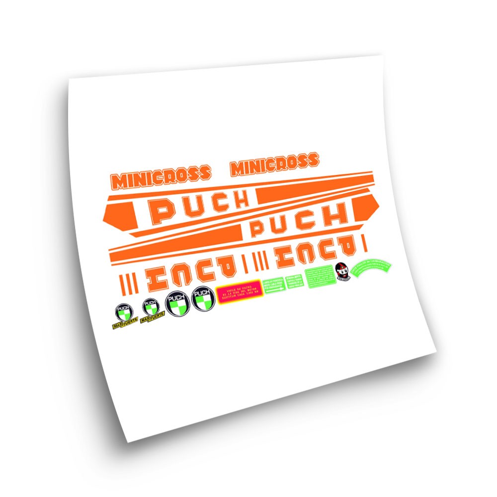 Stickers Puch Minicross III Oranje - Star Sam