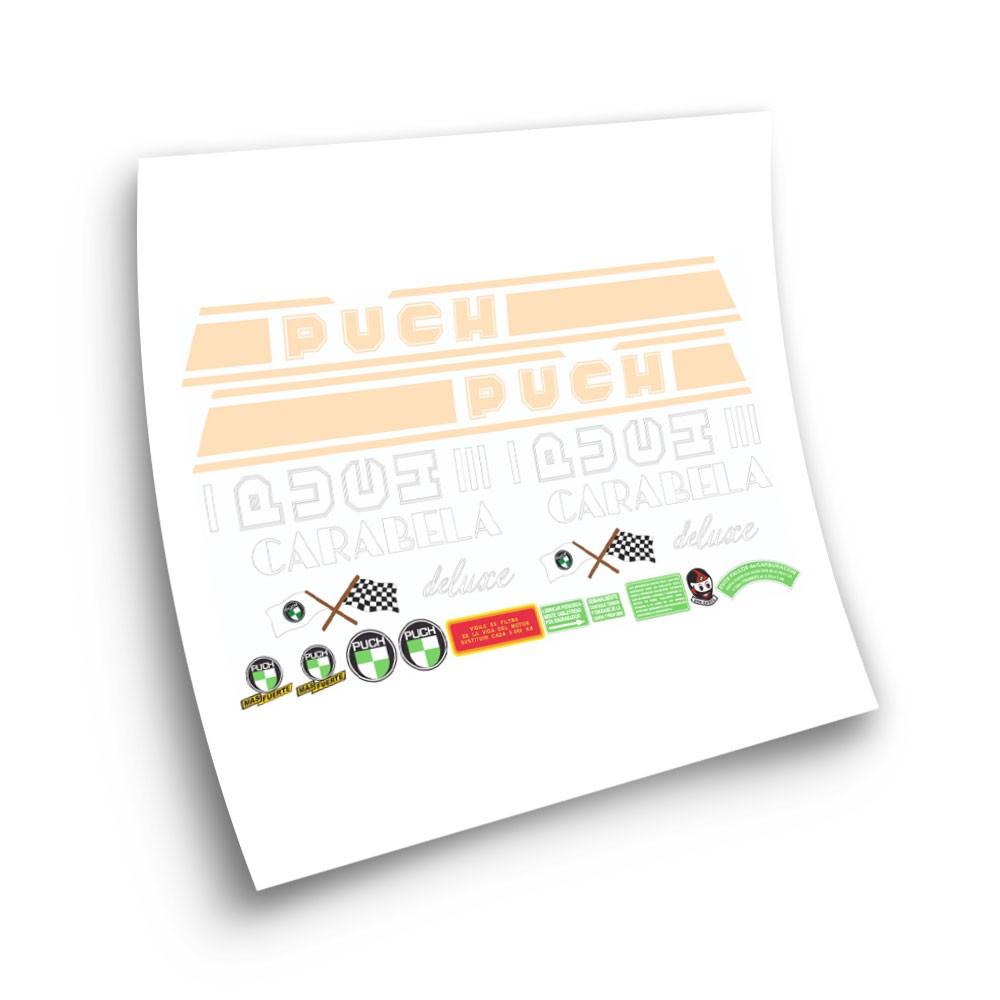 Autocollant Motos Puch Carabela Deluxe Set de Sticker - Star Sam