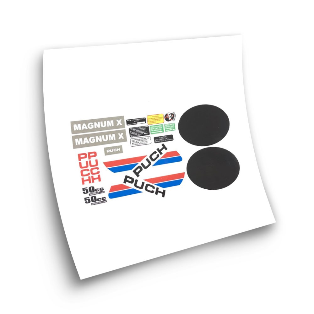 Puch MAGNUM X Sticker Set Motorbike Stickers  - Star Sam