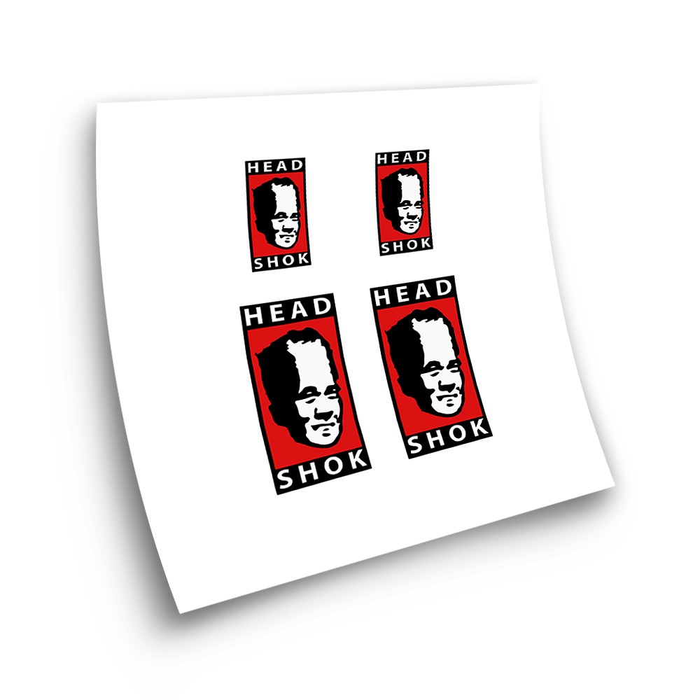 Stickers Pour Velo con logo Head Shox Decoupe - Star Sam
