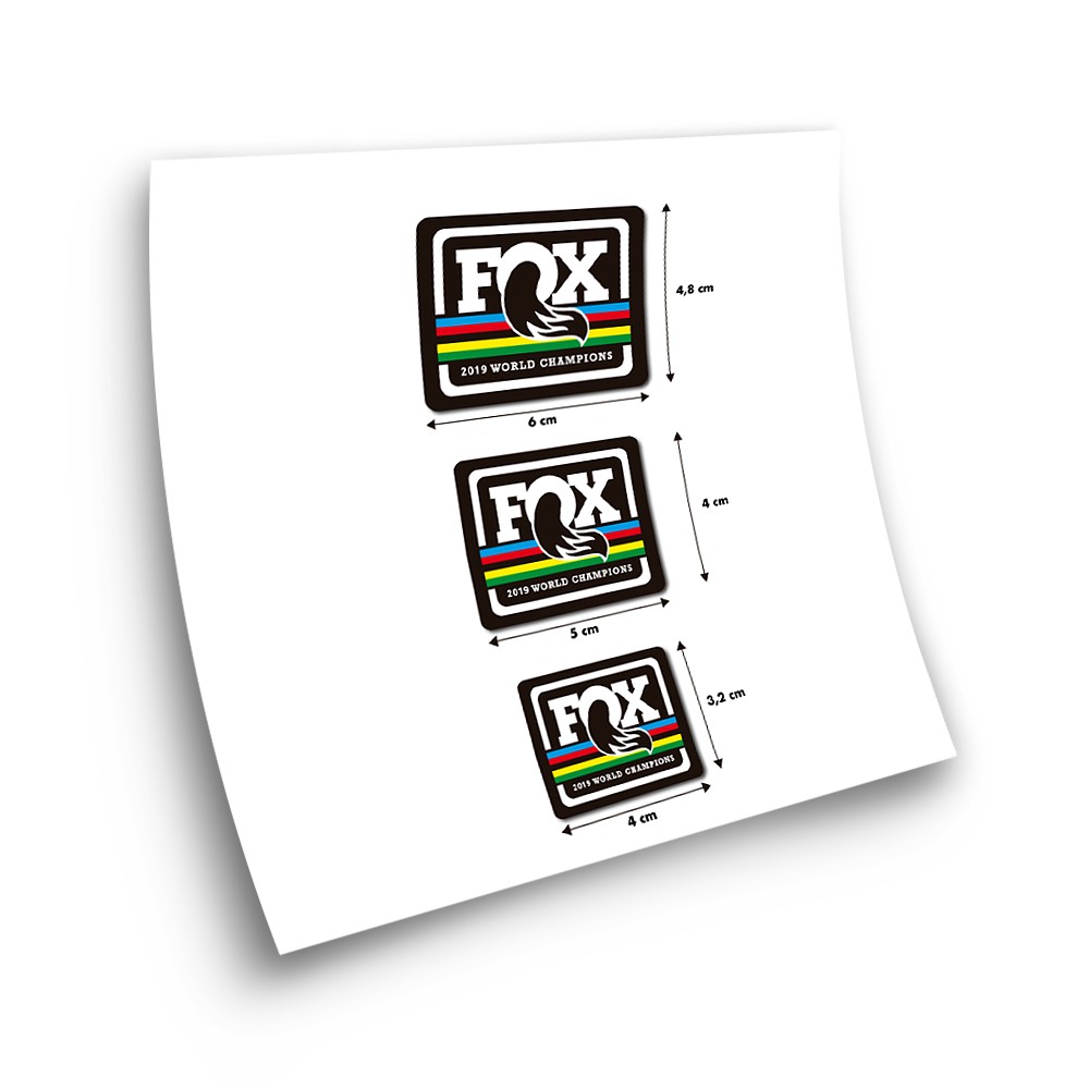 Naklejki rowerowe Logo Fox Mistrzowie Świata - Star Sam